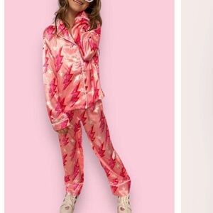 Lola + The Boys Sugar Flash Silk Pajama Set